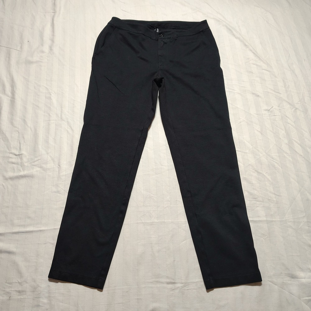 American Giant Pants Womens 8 Black Wide Leg Stretch Made in USA